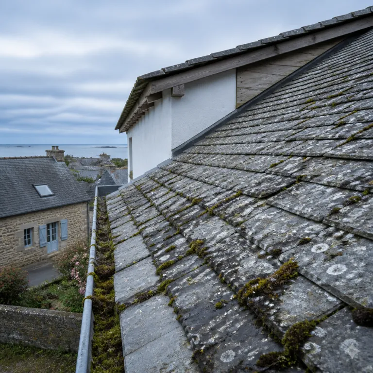 Mousse, lichen, algue noire : ce qui pousse sur votre toit breton et ce qui l'abîme vraiment