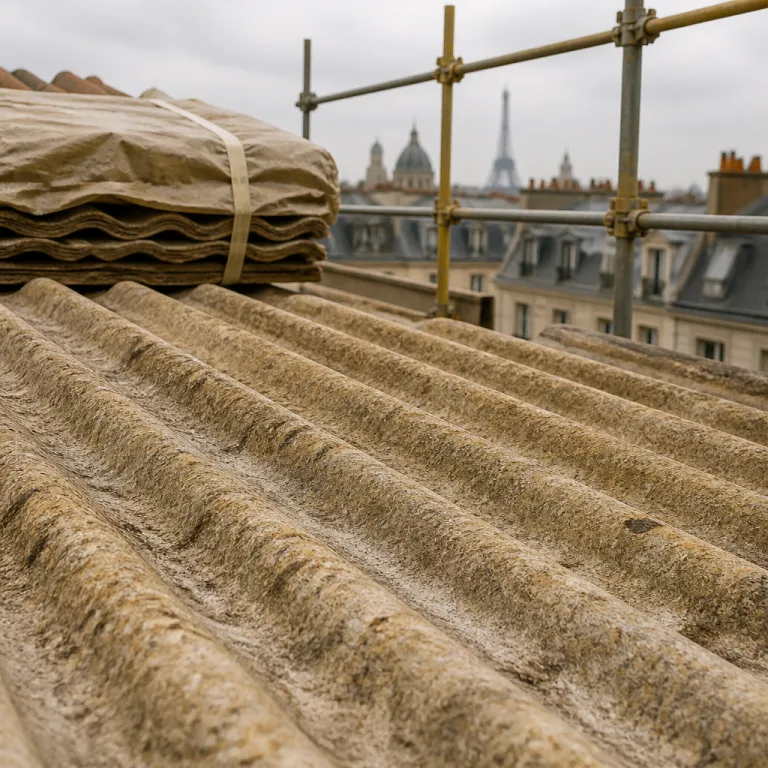 Désamiantage d’une toiture en fibro ciment à Paris : sécuriser son toit avant une nouvelle couverture
